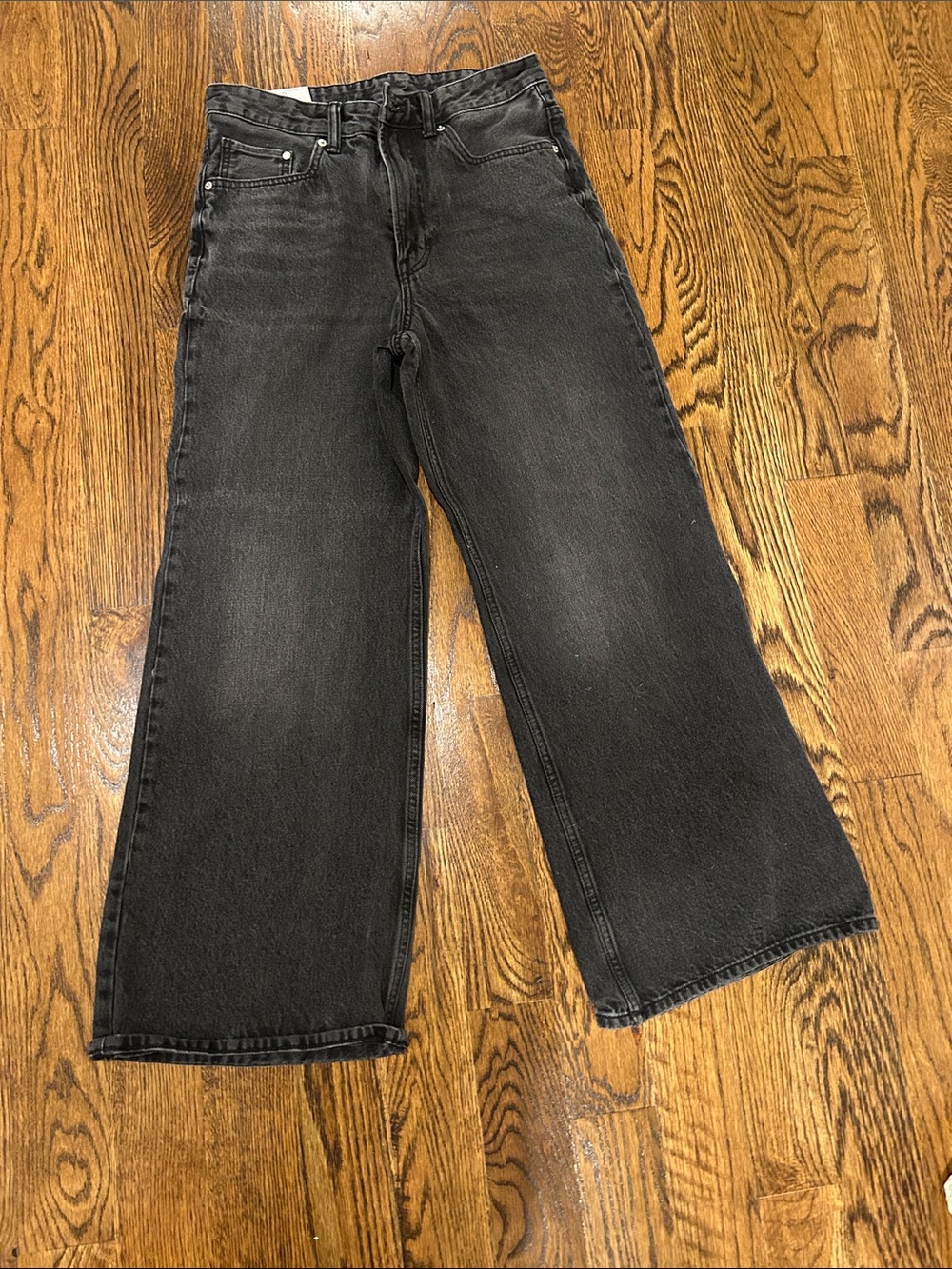 H&M Men's Black Wide-Leg Bootcut Jeans